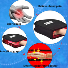Load image into Gallery viewer, Red Light Therapy Devices for Hand Pain Relief Double Side pad for Fingers Wrist with 88pcs 660nm red lights and 88pcs 880nm infrared lights