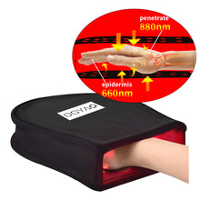 Load image into Gallery viewer, Red Light Therapy Devices for Hand Pain Relief Double Side pad for Fingers Wrist with 88pcs 660nm red lights and 88pcs 880nm infrared lights
