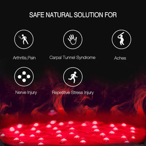 Red Light Therapy Devices for Hand Pain Relief Double Side pad for Fingers Wrist with 88pcs 660nm red lights and 88pcs 880nm infrared lights